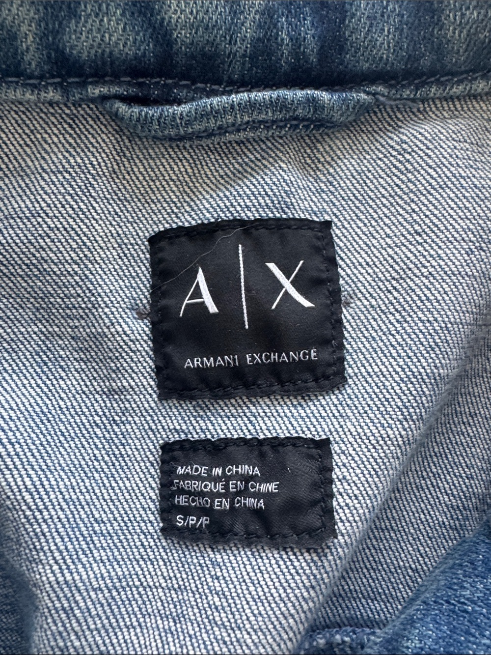 A/X Armani Exchange Light Blue Denim Jacket - Picture 2 of 2